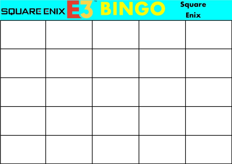 E3 Bingo Card (Square Enix) Template