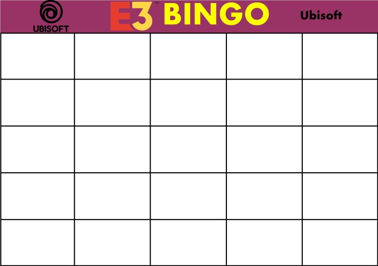 E3 Bingo Card (Ubisoft) Template